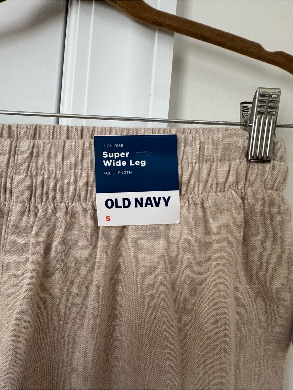 Old Navy High Waisted Linen Wide Leg Pant In Flax Linen - Picture 3 of 8